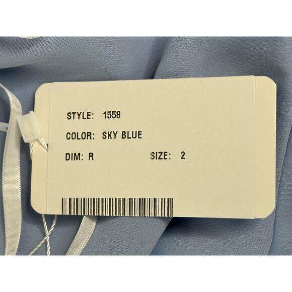 After Six NWT Blue Contoured Wide Strap Sweetheart Maxi Dress Formal Cocktail 2 - Picture 6 of 7